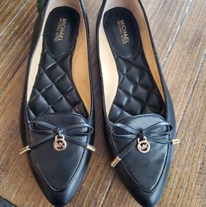 Pointed Genuine Leather Michael Kors flats
